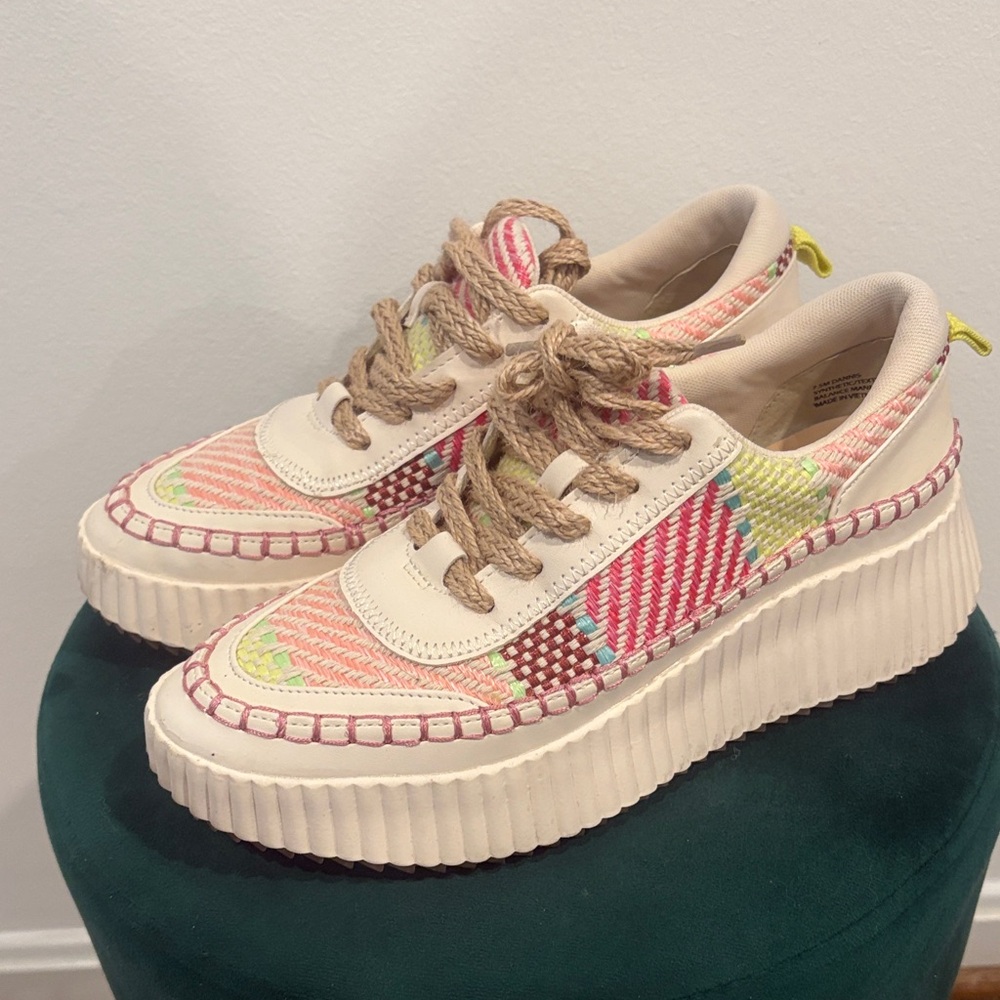Dolce Vita Multicolor Woven Platform Sneakers